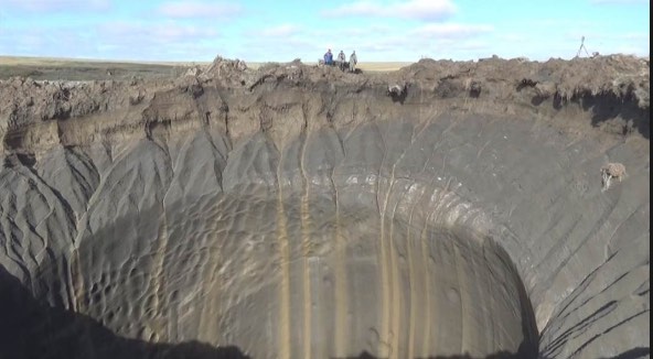 Scientistss are finding huge craters in the Siberian permafrost where methane hydrates have begun exploding out of the ground